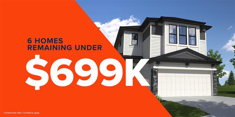 6 homes remaining under 699,900